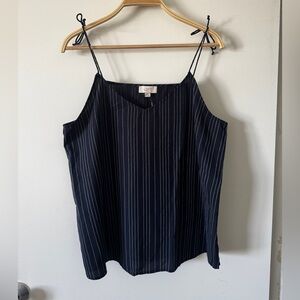 LOFT Navy Striped Women's Top